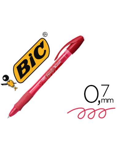 Boligrafo bic gelocity illusion borrable rojo...