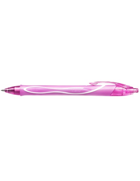 Boligrafo bic gelocity quick dry retractil tinta gel rosa punta de 0,7 mm
