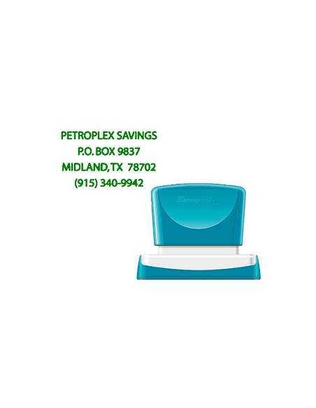 Sello x'stamper quix personalizable color verde medidas 36x61 mm q-16