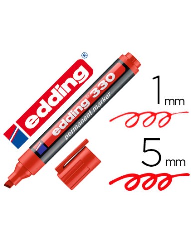Rotulador edding marcador permanente 330 rojo...