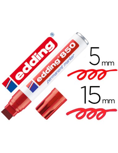 Rotulador edding marcador permanente 850 rojo...