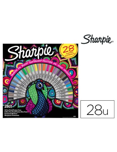 Rotulador sharpie permanente punta fina caja de...