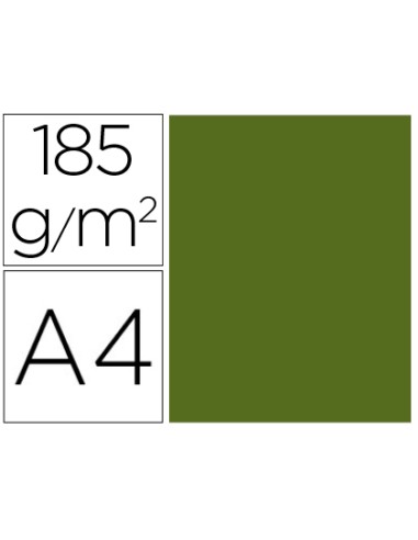 Cartulina guarro din a4 verde safari 185 gr...