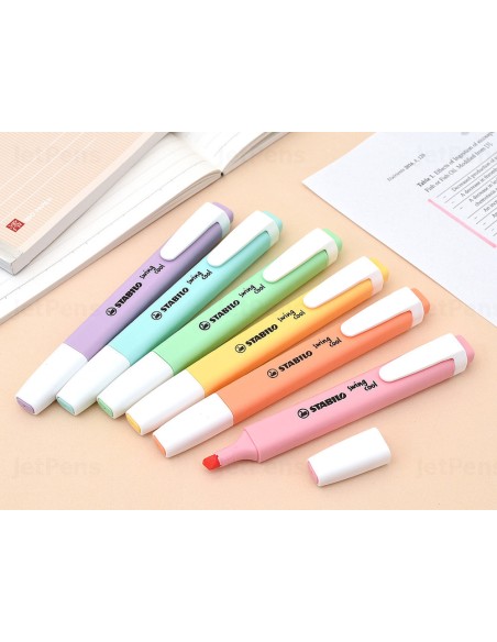 Rotulador stabilo fluorescente swing cool color pastel bolsa de 6 unidades colores surtidos