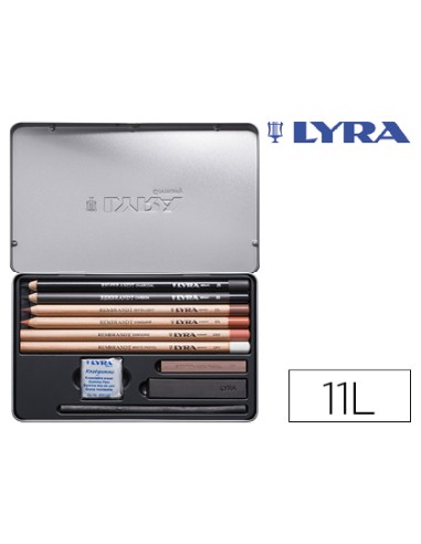 Lapices lyra rembrandt monocromo con accesorios...