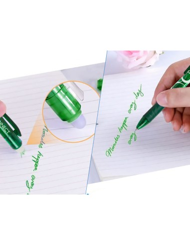 Boligrafo q-connect retractil borrable 0,7 mm...