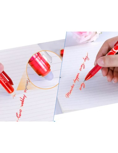 Boligrafo q-connect retractil borrable 0,7 mm...