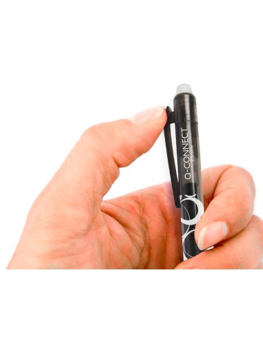 Boligrafo q-connect retractil borrable 0,7 mm...