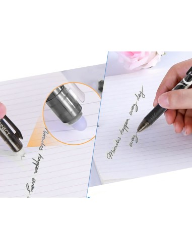 Boligrafo q-connect retractil borrable 0,7 mm...