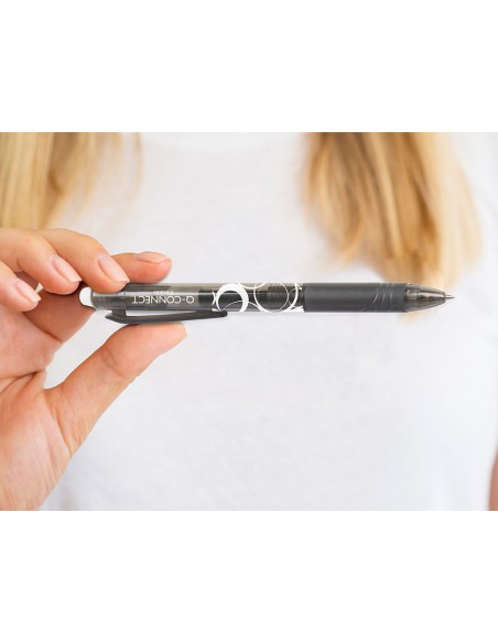 Boligrafo q-connect retractil borrable 0,7 mm color negro