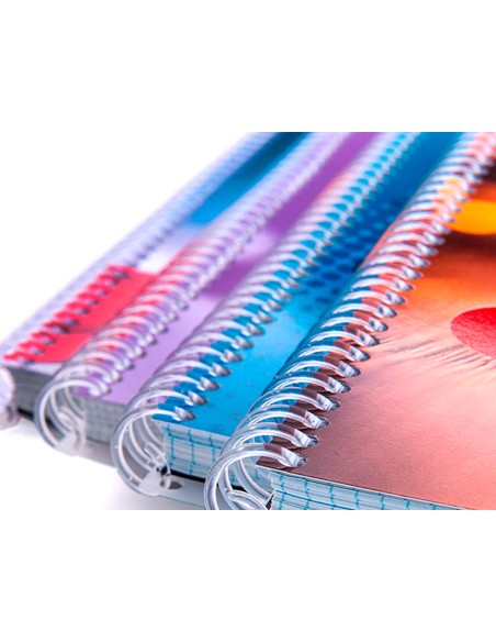 Espiral plastico q-connect transparente 32 5:1 14mm 1,8mm caja de 100 unidades