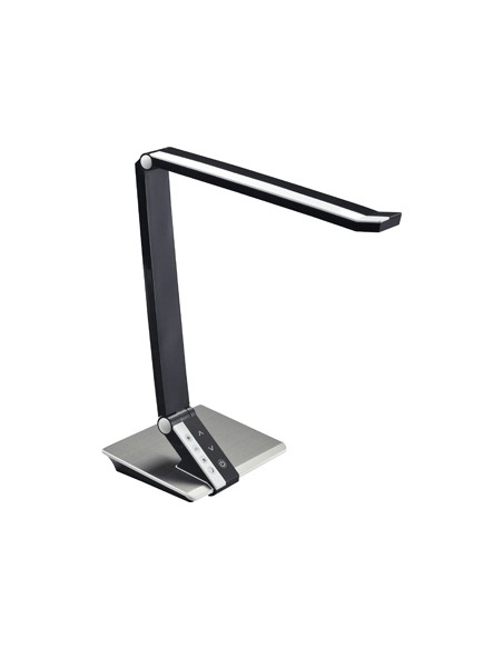 Lampara de oficina q-connect sobremesa profesional abs 28 leds 9w interruptor sensor 4 niveles color negro