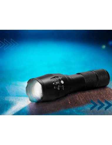 Linterna q-connect telescopica aluminio 5w modo...