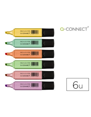 Rotulador q-connect fluorescente pastel punta...