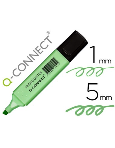 Rotulador q-connect fluorescente pastel verde...