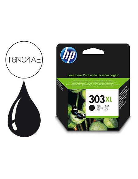 Ink-jet hp 303xl envy photo 6230 / 7130 / 7830 color negro capacidad 600 paginas