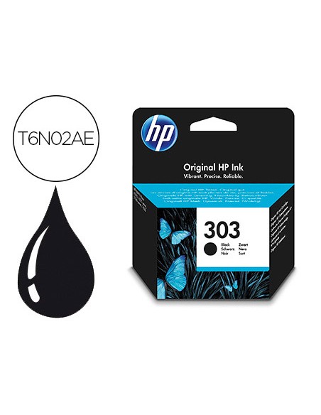 Ink-jet hp n. 303 envy photo 6230 / 7130 / 7830 color negro capacidad 200 paginas