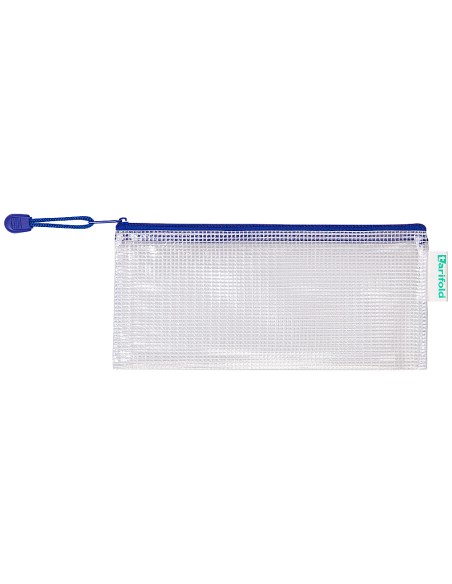 Bolsa multiusos djois pvc 250x115 mm apertura superior con cremallera portaboligrafo y correa color azul