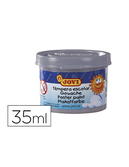 Tempera escolar jovi 35 ml color plata