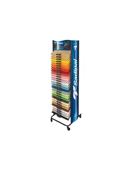 Expositor cartulina fabriano metalico de pie 75 hojas por color 30 colores surtidos 600x600x2018 mm