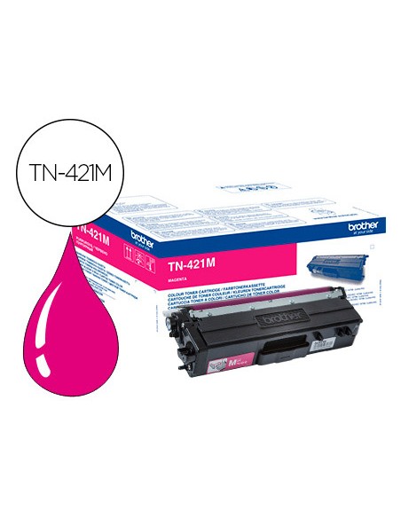 Toner brother tn-421 para dcp-l8410 cdn / 8410 cdw / hl-l8260 cdw / mfc-l8360 cdw / 8690 cdw / 8900 cdw magenta