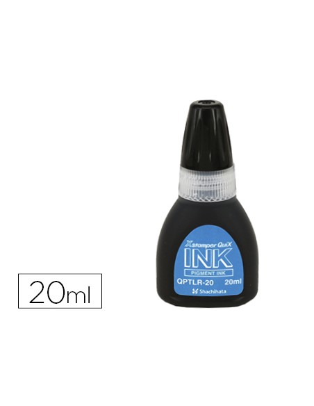 Tinta x'stamper quix para sellos negra bote de 20 ml