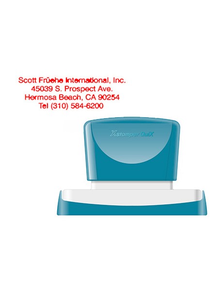 Sello x'stamper quix personalizable color rojo medidas 28x78 mm q-24