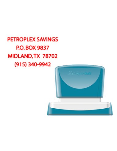 Sello x'stamper quix personalizable color rojo...