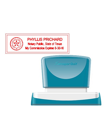 Sello x'stamper quix personalizable color rojo medidas 22x69 mm q-18