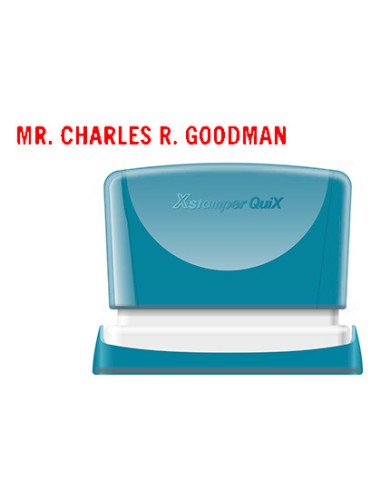Sello x'stamper quix personalizable color rojo...