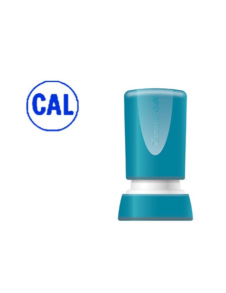 Sello x'stamper quix personalizable color azul redondo diametro 14 mm q-32