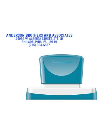 Sello x'stamper quix personalizable color azul...