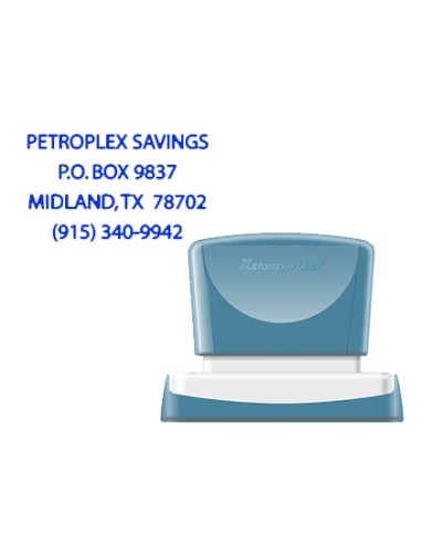 Sello x'stamper quix personalizable color azul...