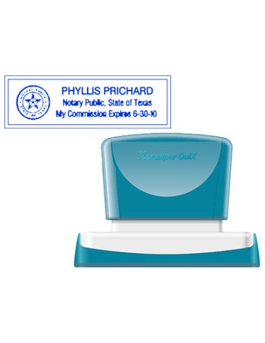 Sello x'stamper quix personalizable color azul...