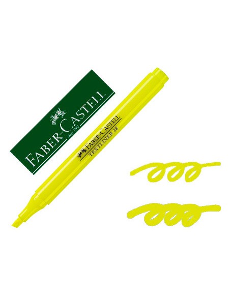 Rotulador faber castell fluorescente textliner 38 amarillo