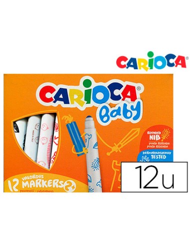 Rotulador carioca baby 2 años caja 12 unidades...
