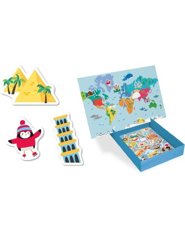 Juego apli didactico magnetico mapa mundi 40...