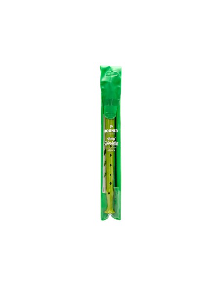 Flauta hohner 9508 color verde funda verde y transparente