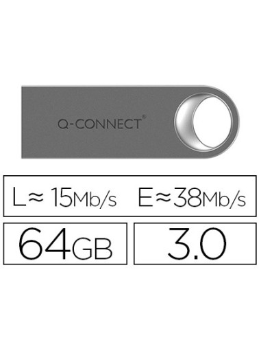 Memoria usb q-connect flash premium 64 gb 3.0