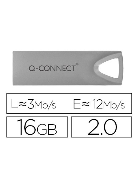 Memoria usb q-connect flash premium 16 gb 2.0