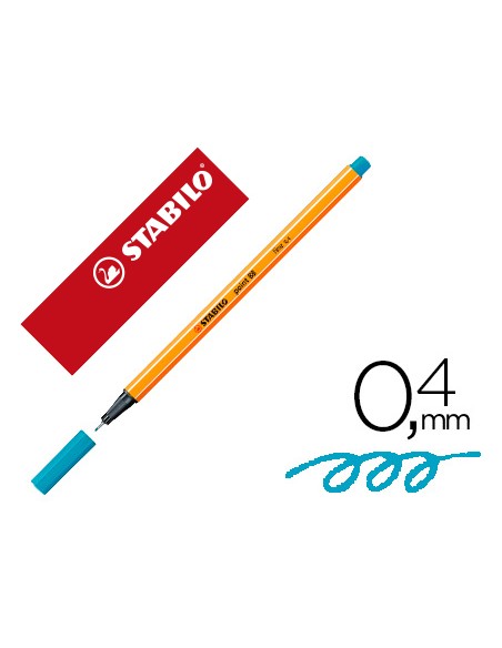 Rotulador stabilo punta de fib ra point 88 azul cobalto punta fina 0,4mm