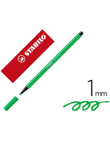 Rotulador stabilo acuarelable pen 68 verde neon...