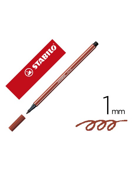 Rotulador stabilo acuarelable pen 68 sanguina punta gruesa 1mm