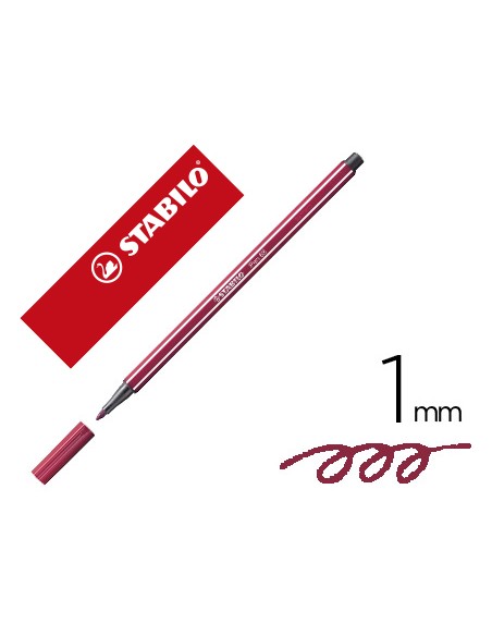 Rotulador stabilo acuarelable pen 68 purpura punta gruesa 1mm