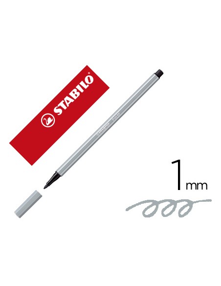 Rotulador stabilo acuarelable pen 68 gris azulado claro punta gruesa 1mm