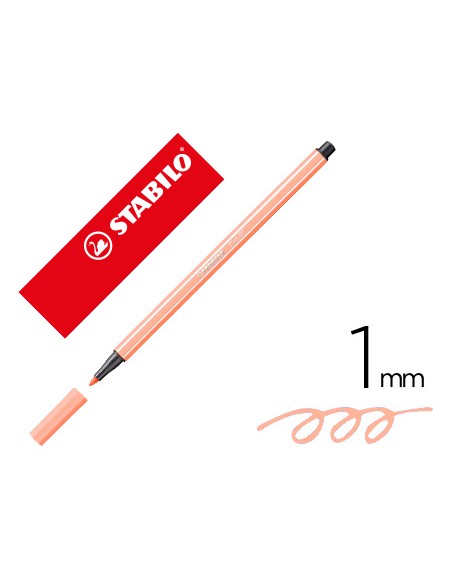 Rotulador stabilo acuarelable pen 68 carne claro punta gruesa 1mm