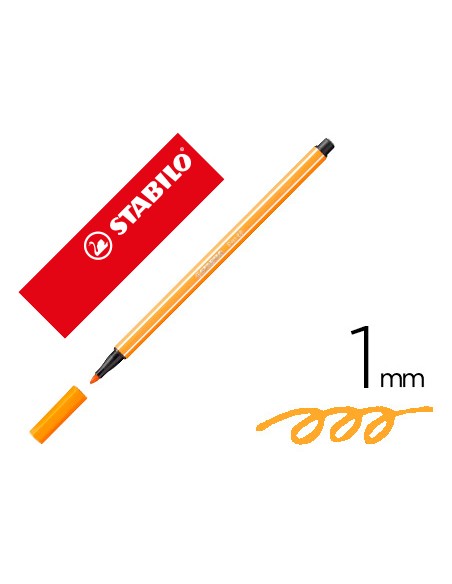 Rotulador stabilo acuarelable pen 68 bermellon palido punta gruesa 1mm