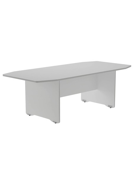 Mesa de reunion rocada meeting 3003an02v24 estructura madera gris gris tablero gris220x100x74 cm