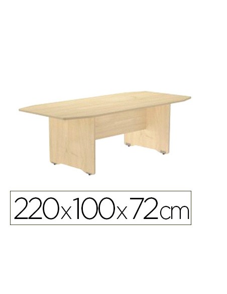 Mesa de reunion rocada meeting 3003aa01v24 estructuramadera haya tablero haya 220x100x74 cm