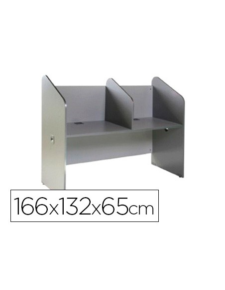 Mesa centro de llamadas rocada doble serie welcome 166x132x65 cm acabado an02 gris/gris